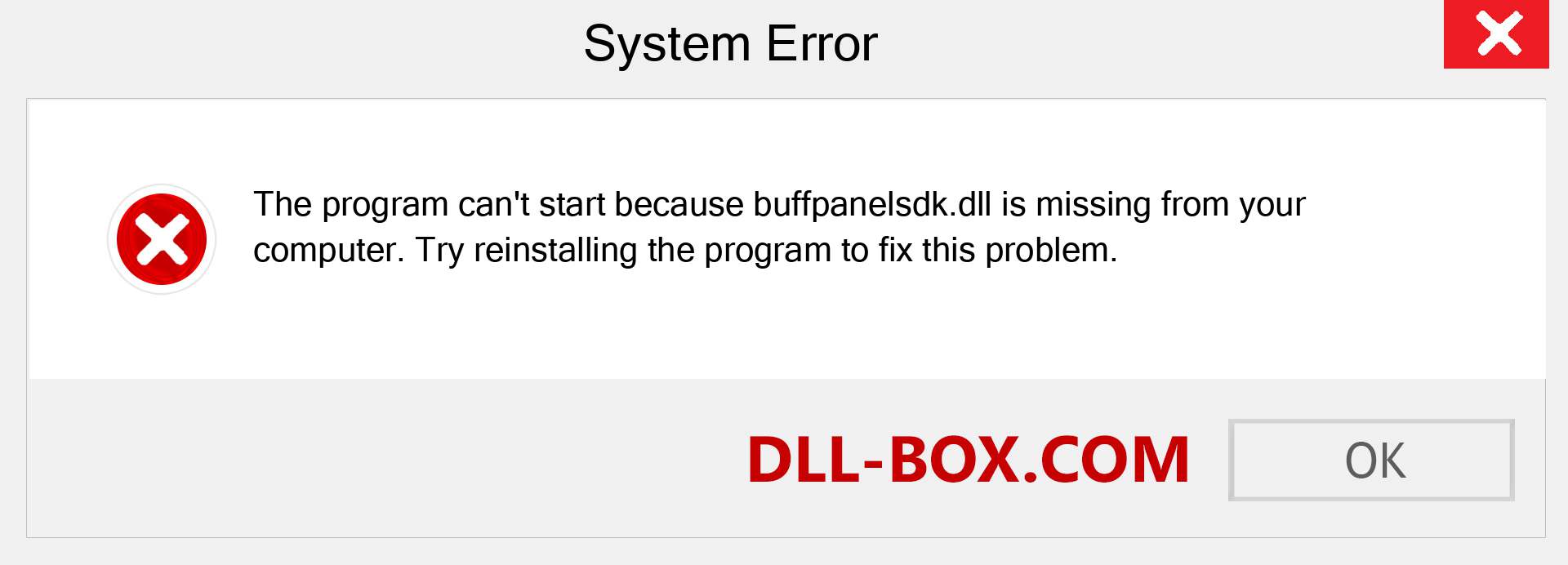  buffpanelsdk.dll file is missing?. Download for Windows 7, 8, 10 - Fix  buffpanelsdk dll Missing Error on Windows, photos, images